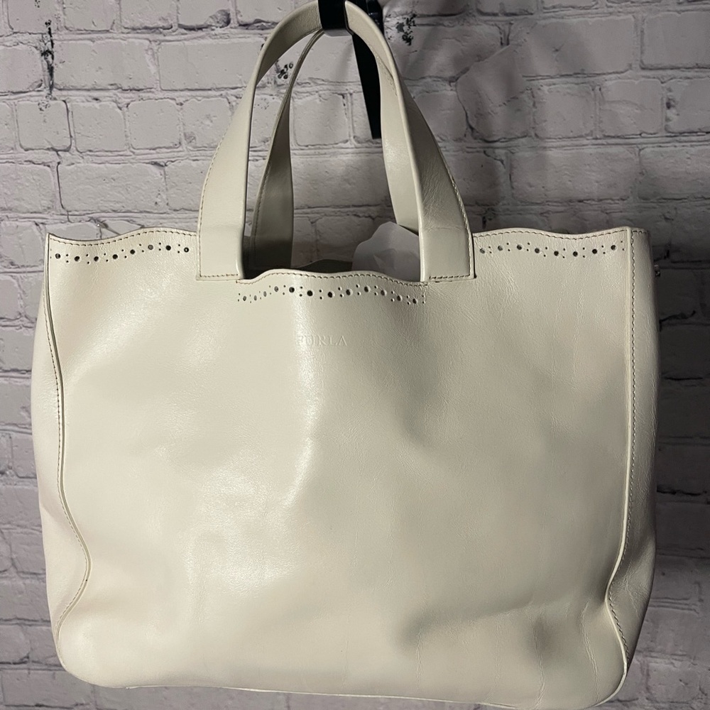 Furla Ivory Italian Leather Bag